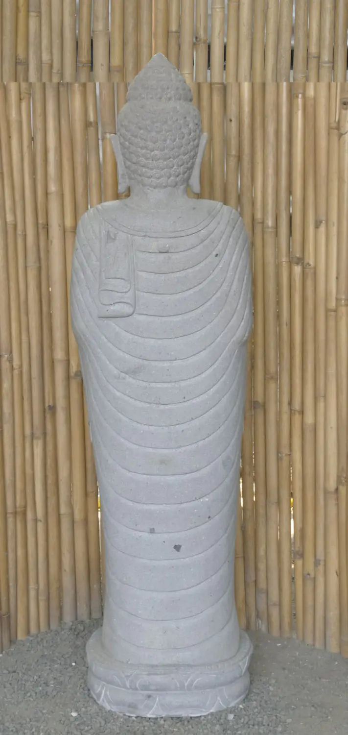  Product image 8 of the product “Standing Buddha - Abhaya mudra made of Riverstone, ca. 180 cm High ”